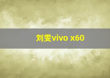 刘雯vivo x60